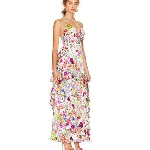 Alice + Olivia Floral Hayden Ruffled Maxi Dress - Originally $795!